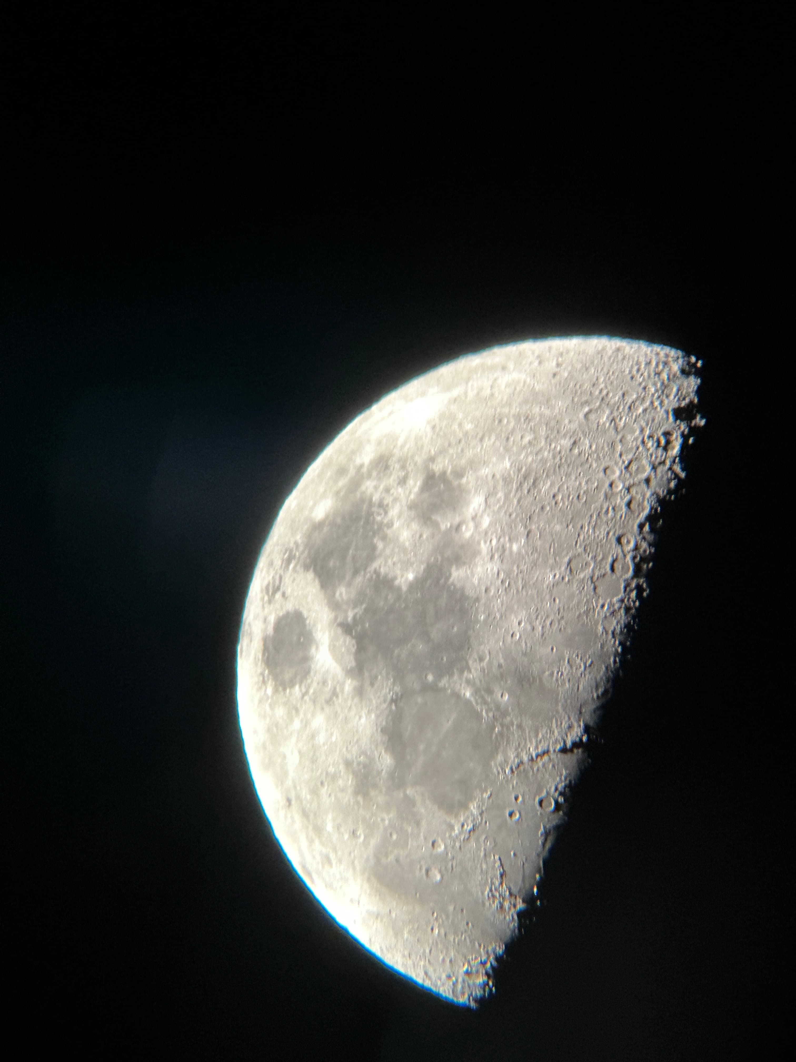 Moon craters along the terminator